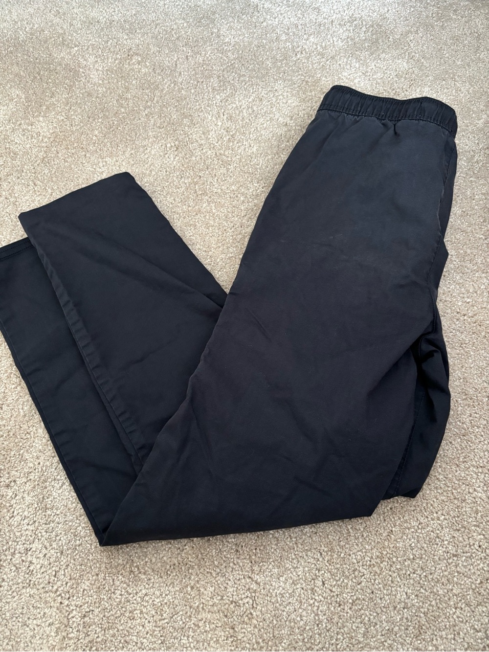 Boy’s Black Elastic-Waist Pants